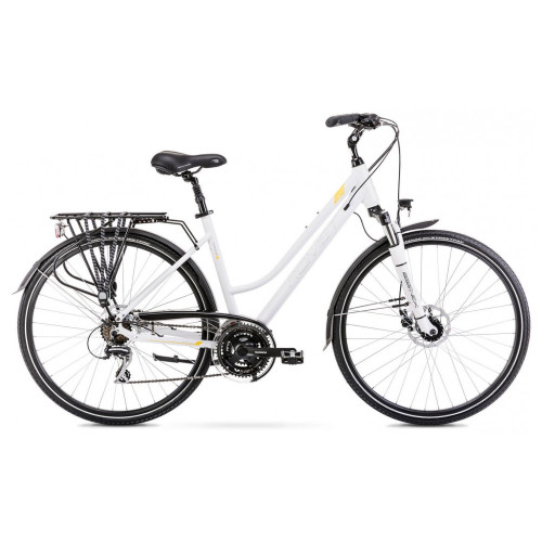 Pilsētas Velosipēds Romet Gazela 4 28" 2022 white-yellow