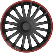 Dekoratīvā riteņu uzlika Crystal Black & Red 16"