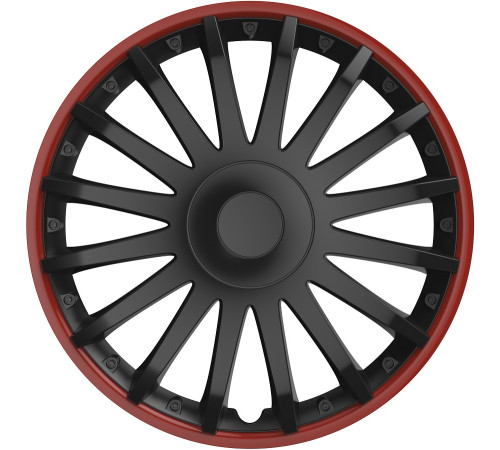 Dekoratīvā riteņu uzlika Crystal Black & Red 14"