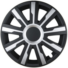 Dekoratīvā riteņu uzlika MIRAGE Black & Silver 15"