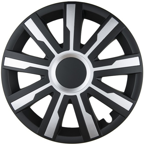 Dekoratīvā riteņu uzlika MIRAGE Black & Silver 15"