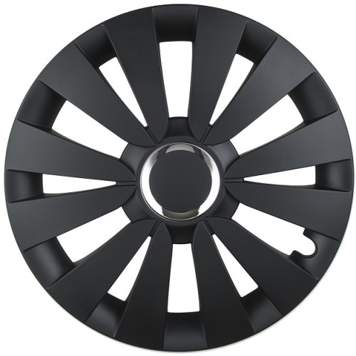 Dekoratīvā riteņu uzlika SKY Black Matt & chrome 15"