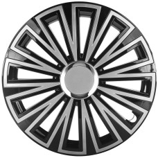 Dekoratīvā riteņu uzlika SUNSET Black & Silver chrome 16"