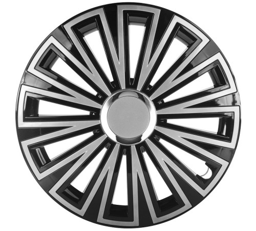 Dekoratīvā riteņu uzlika SUNSET Black & Silver chrome 16"