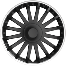 Dekoratīvā riteņu uzlika Crystal Black & Silver 16"