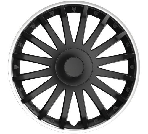 Dekoratīvā riteņu uzlika Crystal Black & Silver 16"