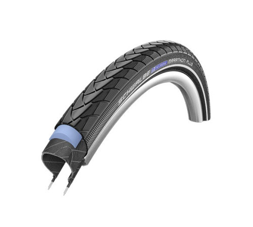 Tire 28" Schwalbe Marathon Plus HS 348, Perf Wired 47-622 / 28x1.75 Black-Reflex