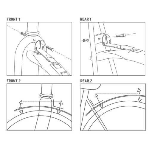 Mudguards set 26-28 SKS Beavertail