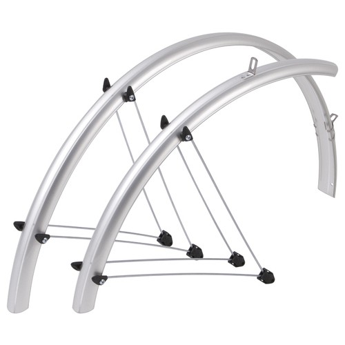 Mudguards set Orion OR 28"x48mm nylon silver