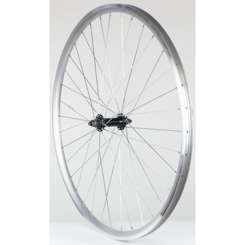 Front wheel 28" alloy hub, DoubleWall silver rim