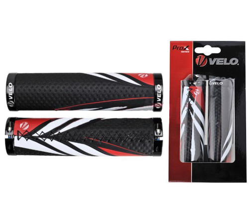 Grips Velo ProX VLG-851AD3 130mm GEL Lock-on black-red