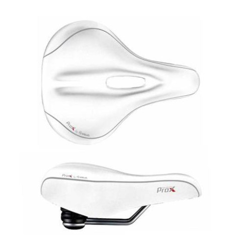 Saddle Velo ProX VL-6103E Elastomer D2 Zone Full Cut GEL white