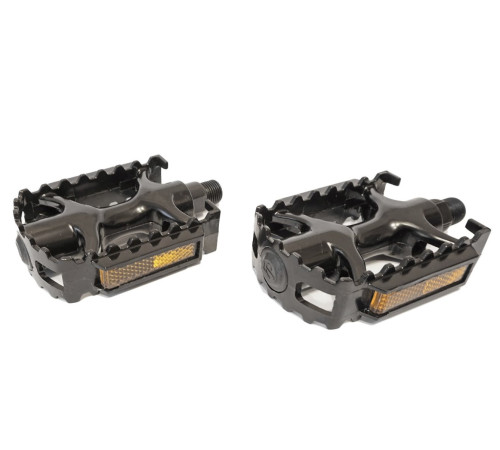 Pedals Azimut MTB black Alu 9/16" w/bearings and reflectors (1003)