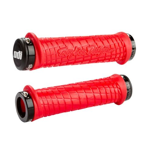 Stūres rokturi ODI Troy Lee Designs Signature MTB Lock-On Red/Black