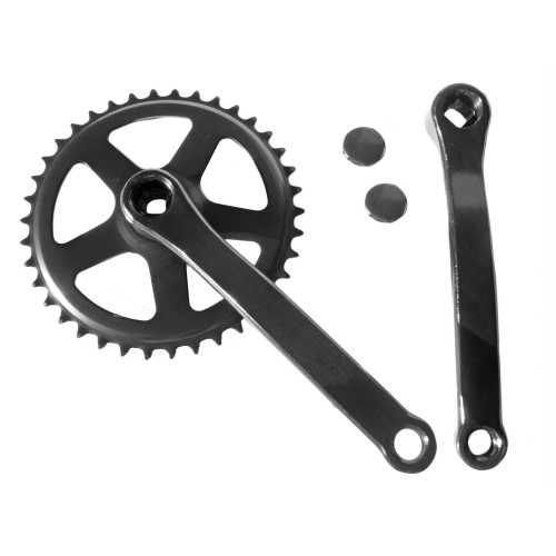 Chainwheel set Azimut steel 1-speed 38Tx170mm black
