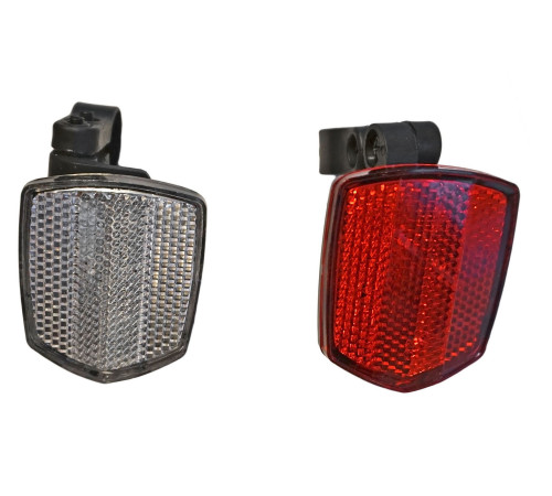 Bicycle accessories "Reflectors" Azimut white and red with brackets