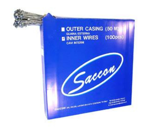 Brake cable Saccon Italy stainless 1.5x1800mm 100pcs. Box