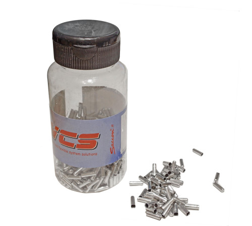 Cable end caps Saccon Italy Alu 1.6mm 500pcs. bottle silver