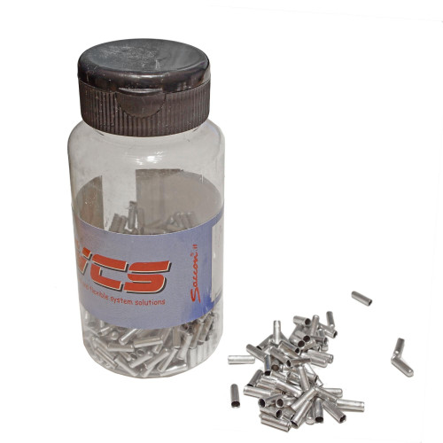 Cable end caps Saccon Italy Alu 1.6mm 500pcs. bottle silver