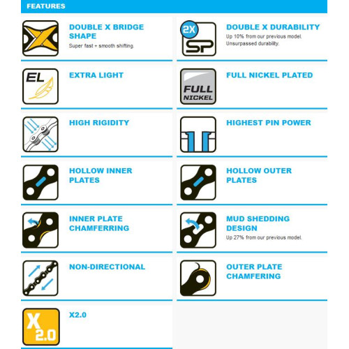 Chain KMC X10EL Silver 10-speed 114-links