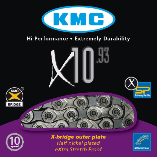 Chain KMC X10 Silver/Black 10-speed 114-links