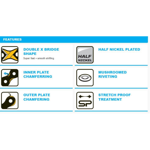 Chain KMC X9 Silver/Grey 9-speed 114-links