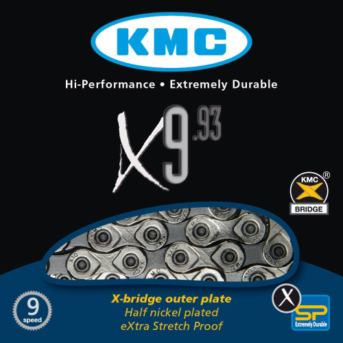 Chain KMC X9 Silver/Grey 9-speed 114-links