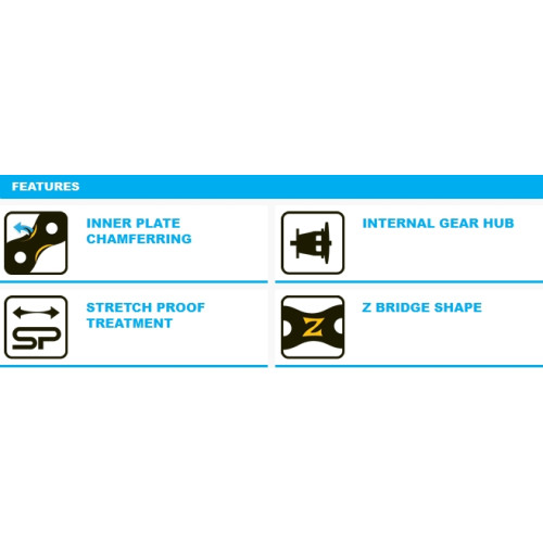 Chain KMC Z8.3 Silver/Grey 7.3mm 8-speed 114-links