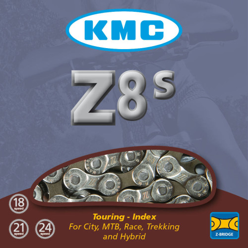 Chain KMC Z8.3 Silver/Grey 7.3mm 8-speed 114-links