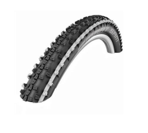 Tire 26" Schwalbe Smart Sam HS 476 Perf. Wired 57-559 / 26x2.25 White Stripes Addix