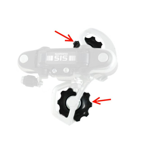 Tension and guide pulley set Shimano Tourney 7/8-speed