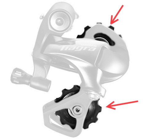 Tension and guide pulley set Shimano RD-4700