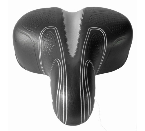 Saddle Azimut Popular Silver 250x210mm with springs (1010)