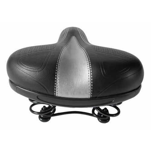 Saddle Azimut Popular Silver 250x210mm with springs (1010)