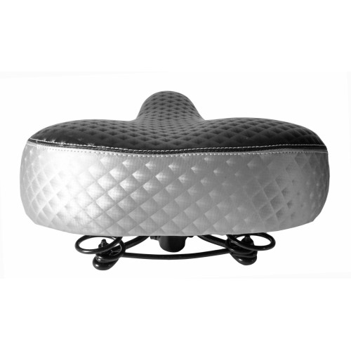 Saddle Azimut Nice FAT white 300x270mm with springs (1012)