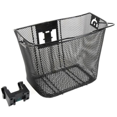 Basket front Azimut w/ plastic GREEN bracket 34x25x26cm