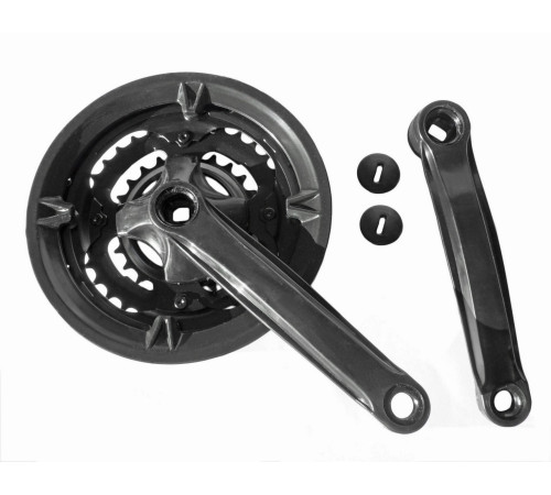 Chainwheel set Azimut steel 48x38x28T 170mm Index black