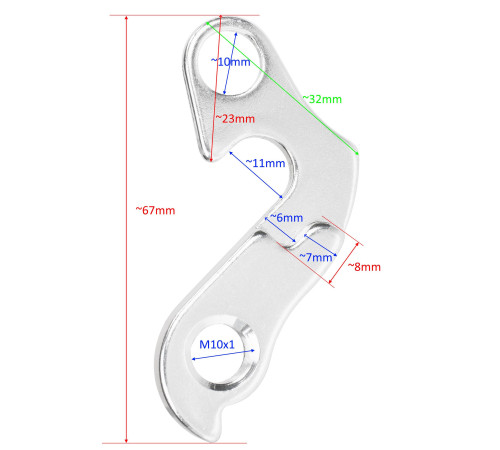 Frame dropout / hanger GW-9B