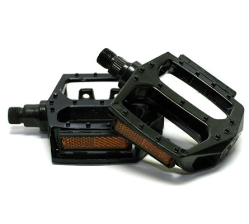 Pedāļi Azimut BMX Platform Alu 9/16" lodīšu gultnis un atstarotāji black (1014)