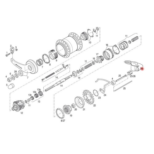 Rumbas stiprinājuma skrūve SRAM S7/P5