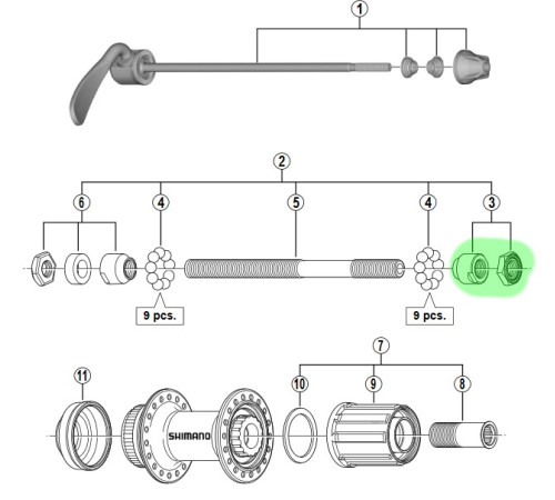 Konuss un uzgrieznis FH-RM35 right