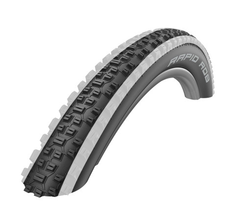 Tire 26" Schwalbe Rapid Rob HS 425, Active Wired 57-559 / 26x2.25 White Stripes