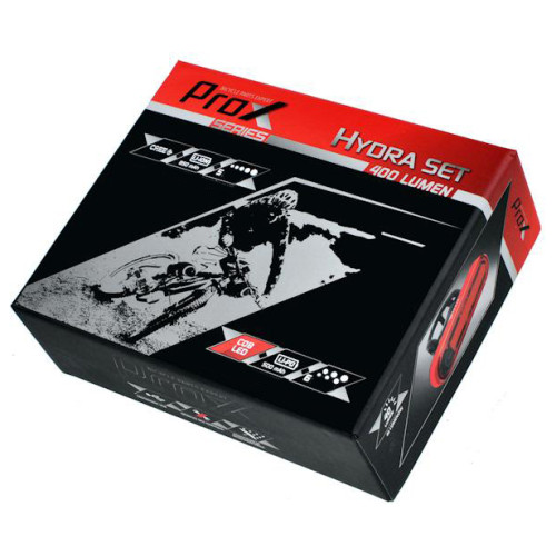Apgaismojums komplekts ProX Hydra 400Lm + Wega 40Lm USB