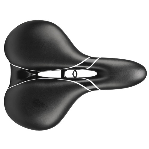 Saddle Azimut Comfort Full Cut 265x200mm black-silver (1029)