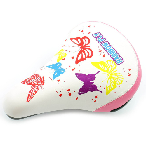 Saddle Azimut KIDS Butterfly 230x155mm white-pink (1036)