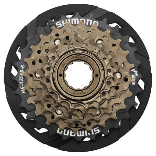 Aizmugurējie zobratu blok Shimano MF-TZ500 6-speed with guard (threaded)