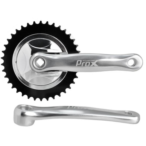 Priekšējie ķēdes bloķs ProX City Alu 1-speed  38T 170mm silver-black