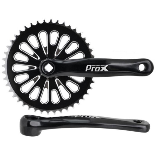 Priekšējie ķēdes bloķs ProX Cruiser Alu 1-speed 44T 170mm black