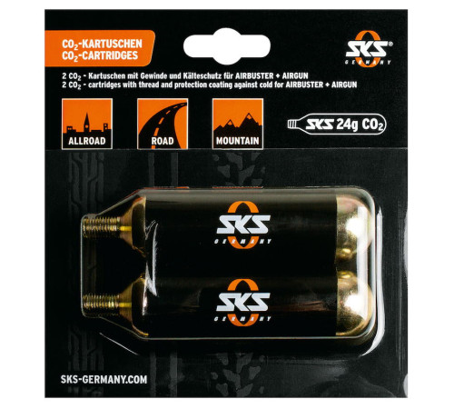 Cartridge CO2 SKS for pump Airbuster (2x24g), threaded