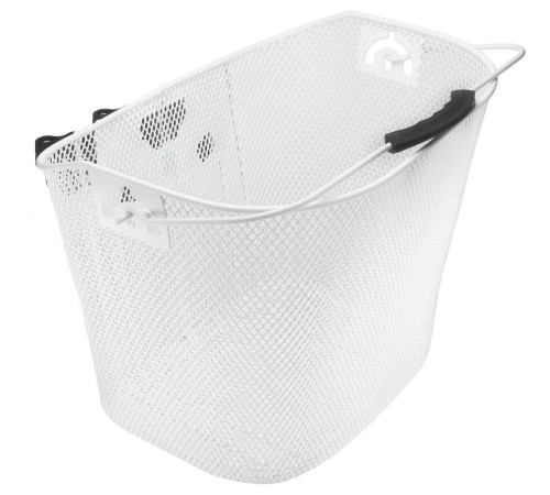 Basket front Azimut w/ plastic NEW bracket WHITE 35x26x26cm